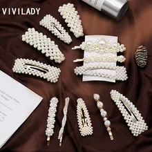 VIVILADY, ручная работа, полностью имитация жемчуга, кристалл, женская одежда, заколки для волос, европейский бренд, для девушек, трендовые заколки для волос, украшения, бижутерия
