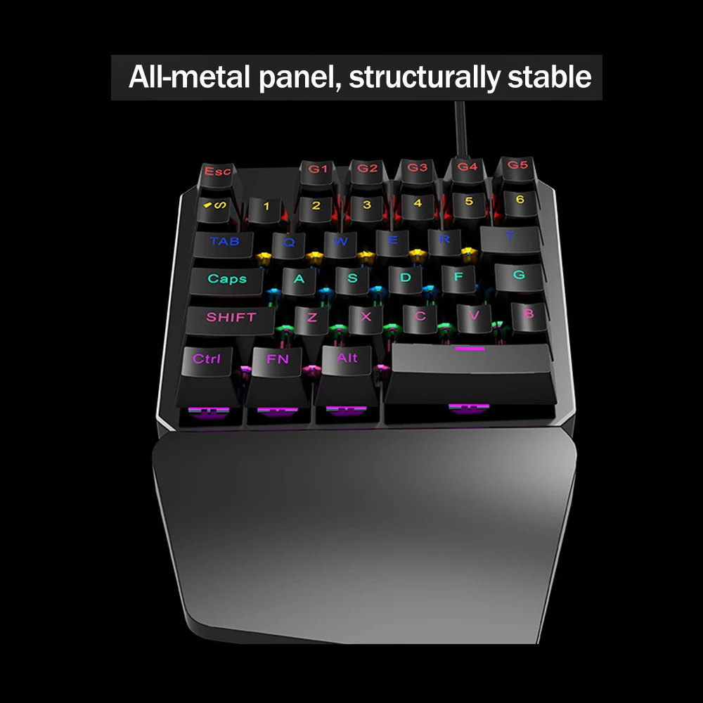AVATTO K06 Проводная профессиональная Механическая игровая мини клавиатура с 7