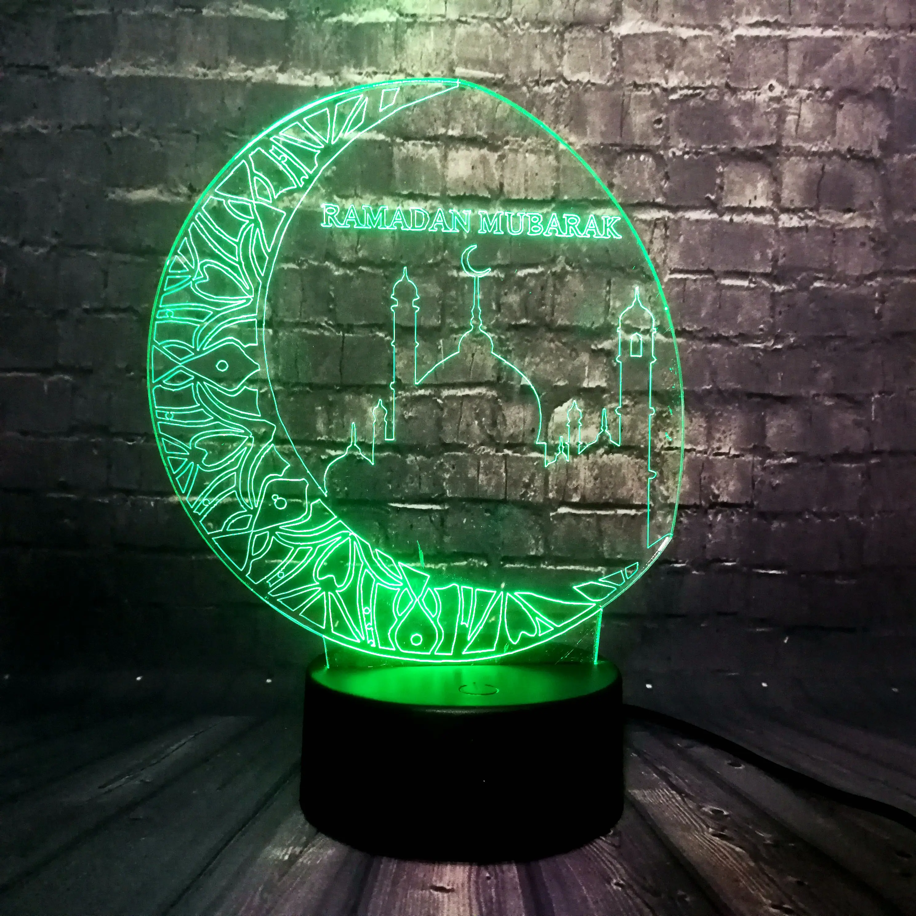 

Religious beliefs Creative LED Ramadan Mubarak Eid al-fitr 7 Color Charge Home Desk Decor Night Mood Light Holiday Friends Gift