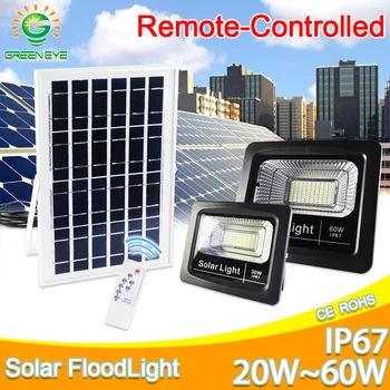 

led flood light Remote Sensor refletor solar floodlight 20W 30W 50W 60W RGB IP65 led solar light Waterproof led light outdoor