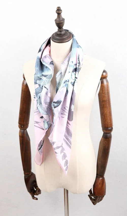 Элегантный бренд ручной работы саржевый шелковый шарф TWIC-209513A
