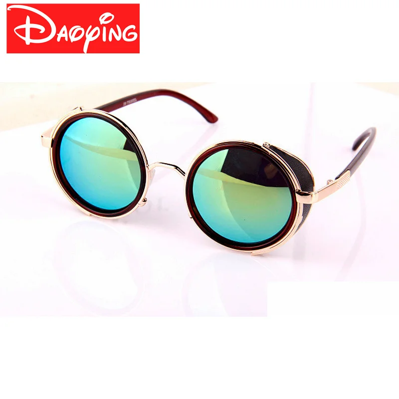 Новые мужские солнцезащитные очки винтажные металлические женские круглые в