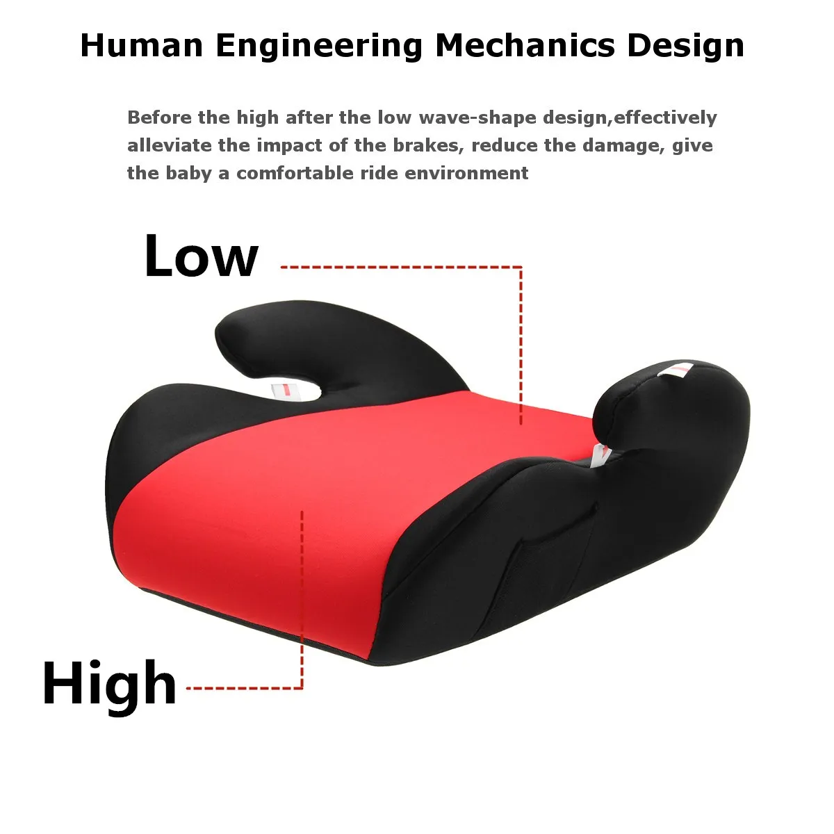  Car Booster Seat Safe Sturdy Kids Children Child Baby Increased Seat Pad Fits 6-12 Years Old Multi-