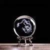 Chinese Zodiac Dragon Figurines 3D Laser Engraved Crystal Ball Sphere Glass Marbles Globe Feng Shui Home Art Collectible Dragons ► Photo 3/3
