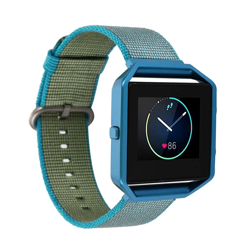 

Superior Nylon Watch Band Wrist Strap+Steel Metal Frame For Fitbit Blaze Smart Watch Dec 12 **
