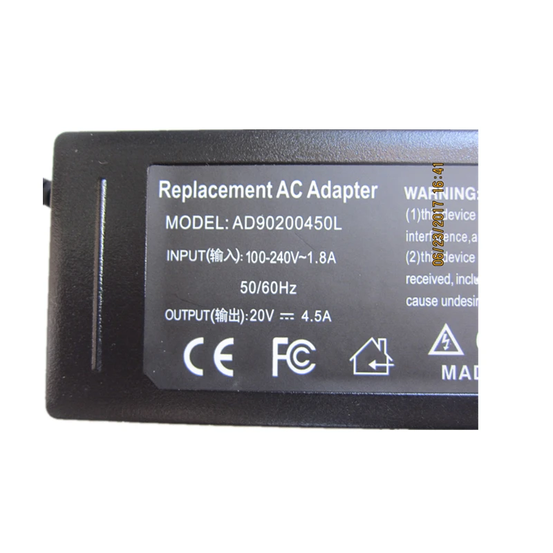 HSW 20V 4.5A 5.5*2.5 Laptop Ac Adapter Charger for Lenovo Ideapad Y550P Y560 Y560P Y570 Y580 Y650 Y710 Y730 S300 S400