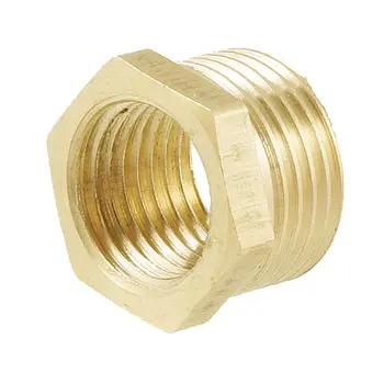 

3/8" PT Male to 1/4" PT Female Hex Thread Bushing Piping Connector