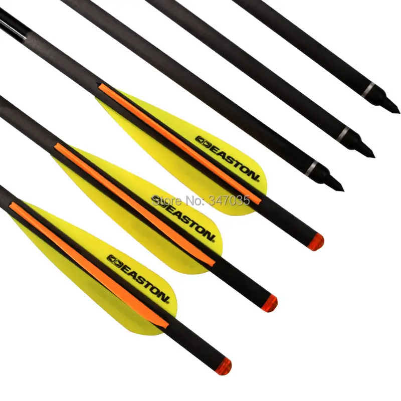 20'' Carbon Arrows Crossbow Bolts with Fletched 4'' Vane Black Bow Hunting 