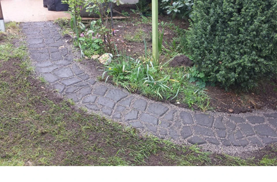 Garden Path Maker Mold For DIY Plastic Path Maker Mold Paving Cement Brick Molds Garden Stone Road Concrete Pavement Mold Tool (1)