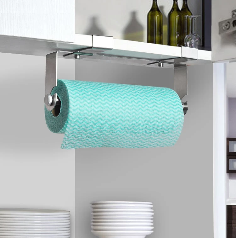 SUS 304 Stainless Steel Kitchen Paper Holder Tissue Roll Hanger Over