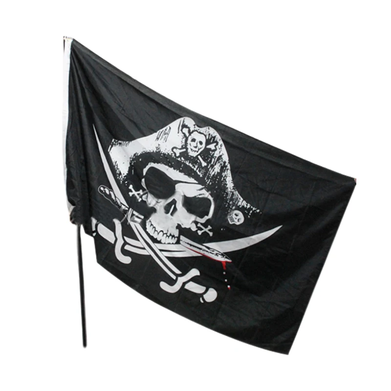 

1PCS 90*150cm Fashion Hanging Halloween Pirate Flag Halloween Gifts Big Flag Child Gift Hot Sale