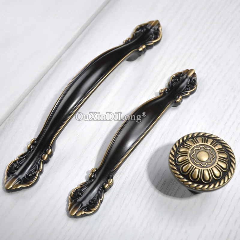 Designed 10PCS European Solid Brass Kitchen Door Handles Cupboard