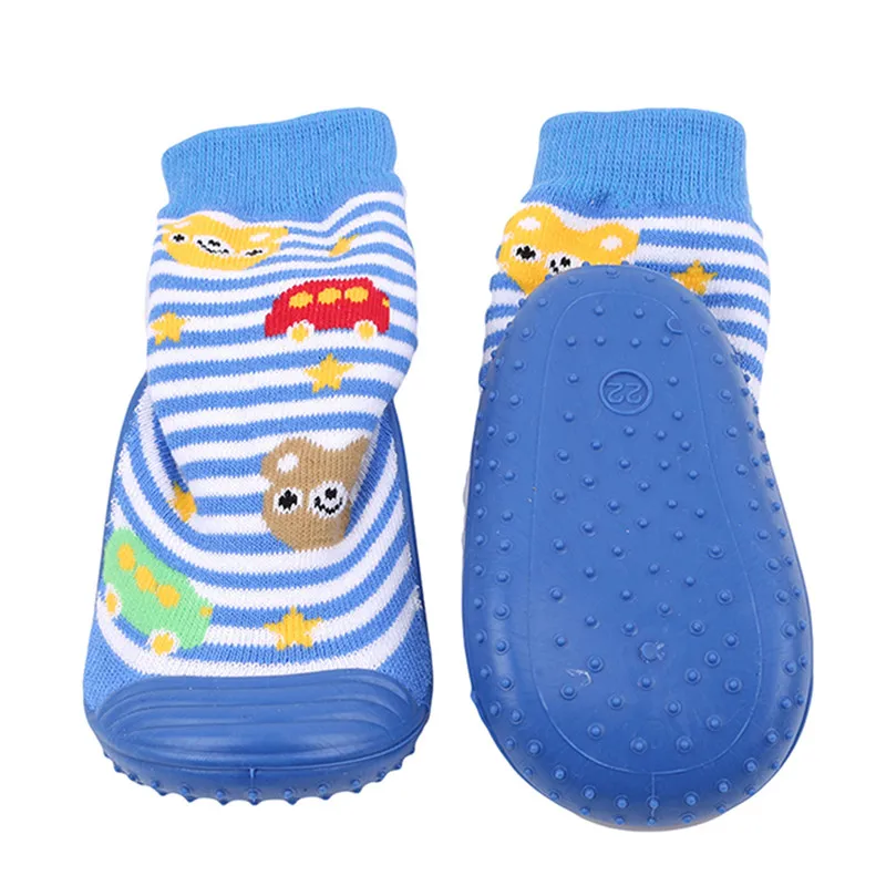 Нескользящие носки для новорожденных с резиновой подошвой; обувь для маленьких детей; хлопковые носки для маленьких мальчиков и девочек