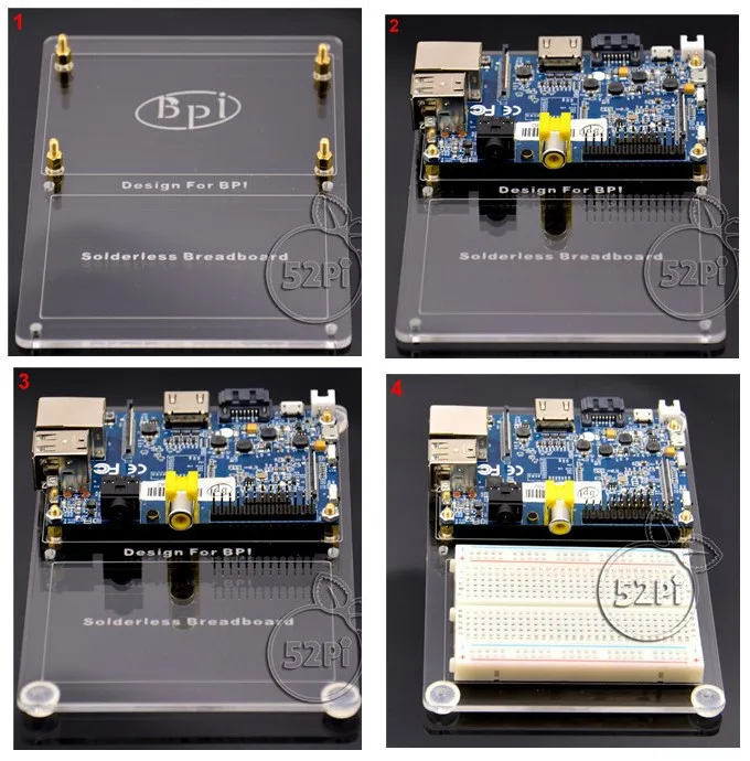 Прозрачная монтажная панель DIY Arcylic с 400 контактная макетная плата для Banana Pi