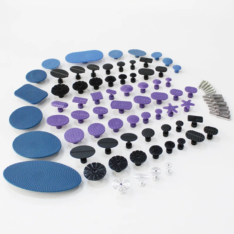 

glue tabs pdr tools paintless dent removal tools dent repair glue pulling systems large round oval nylon aluminum perforated kit