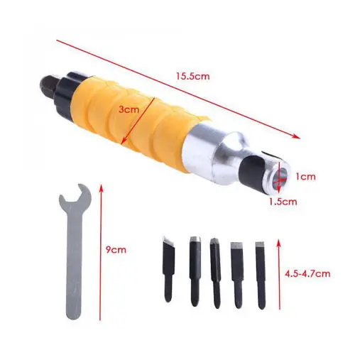1 Набор практичных инструментов для резьбы по дереву, набор зажимов, насадка на электрический сверлильный гибкий вал ALI88, гравировальная скульптура