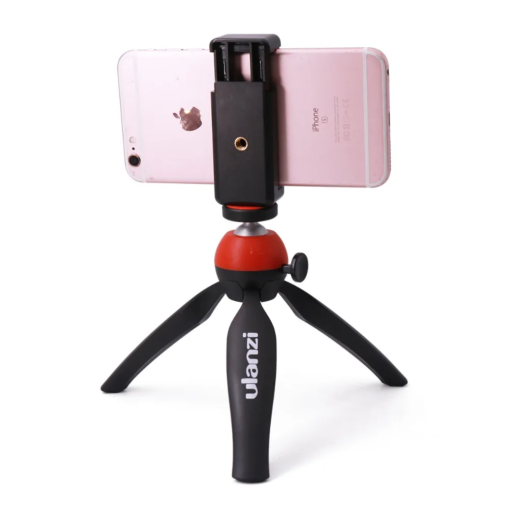 Ulanzi mini Tripod with Holder Mount / Selfie Portable Camera Tabletop Travel Tripod for iPhone