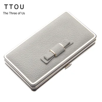 

TTOU Vintage Long Women's Wallets Card Holder Pencil Case Clutches Bow Bracelet Large Women's Coin Wallets & Purses Mini Bag