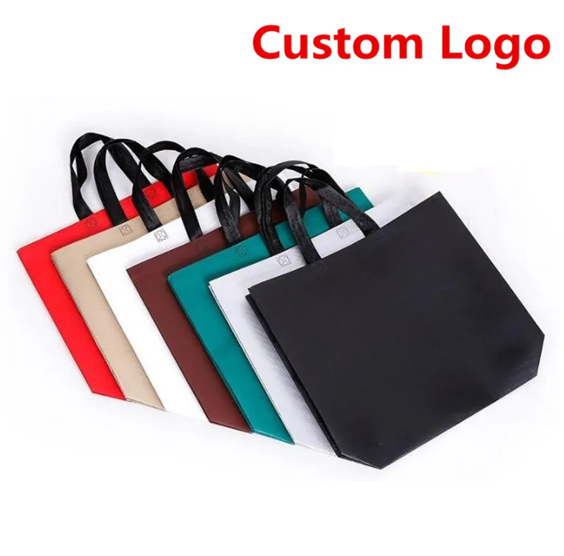 300pcs/lot custom printed personalized logo gift non woven bag