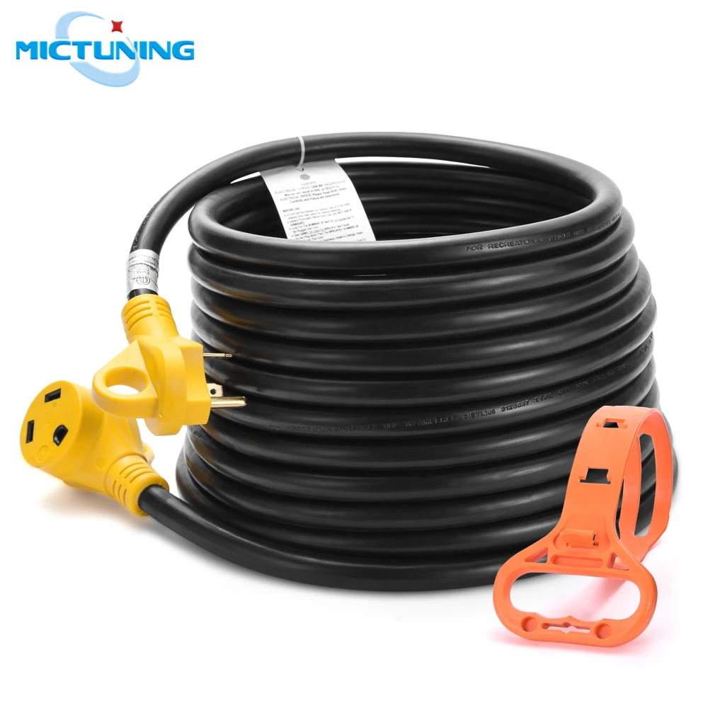 Mictuning 30ft Rv Extension Cord Outdoor Grip Handle W Cord Organizer 10awg 30amp Male Standard Plug To 30amp Female Connector Wire Aliexpress