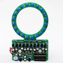 Diy Электронный набор, набор градиентных светодиодных ламп для воды, производственный набор, электронные детали DIY 4017NE555, обучение сварке