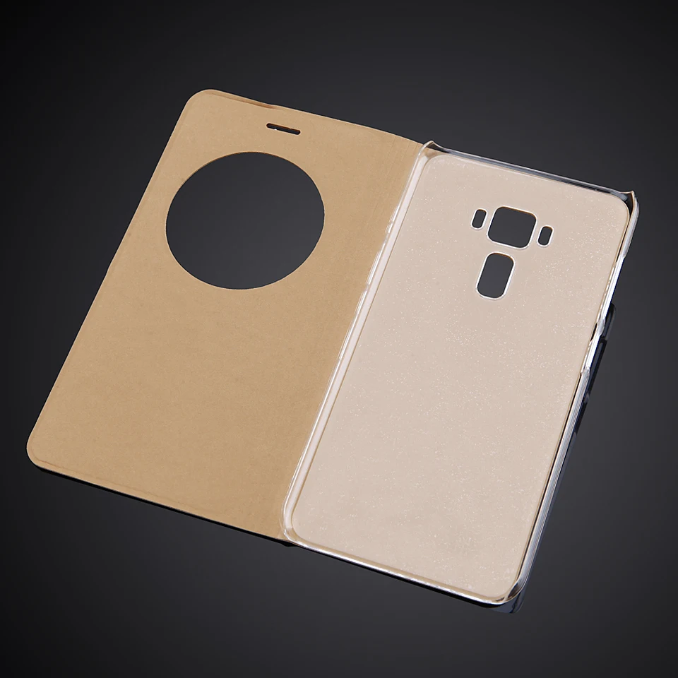 For Asus Zenfone 3 Zenfone3 Ze552kl Case 5 5 Inches Smart View Window Quick Circle Case Back Cover Flip Leather Case Leather Case Case 5case Case Aliexpress