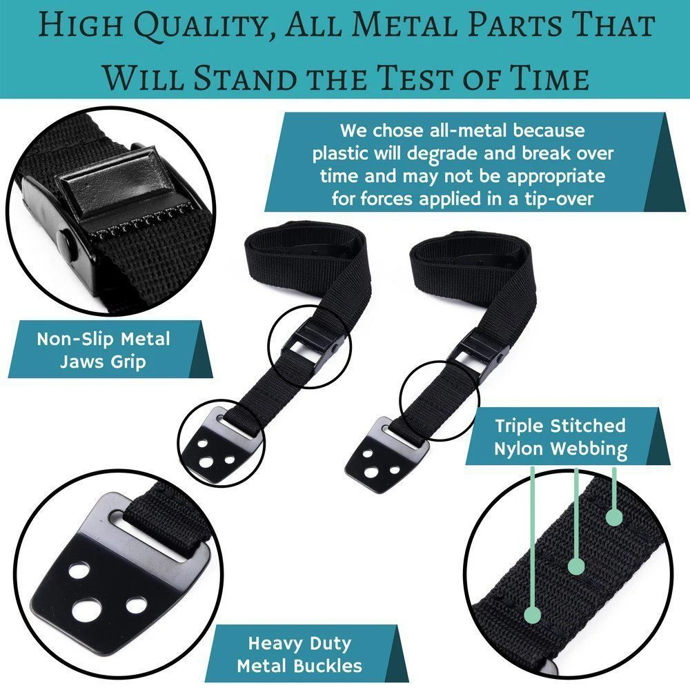 

Zinc Alloy Safety Strap Wall Children Belt Lock Kids TV And Furniture Fridge Anti Tip Baby Protection Multifunctional Cabinet