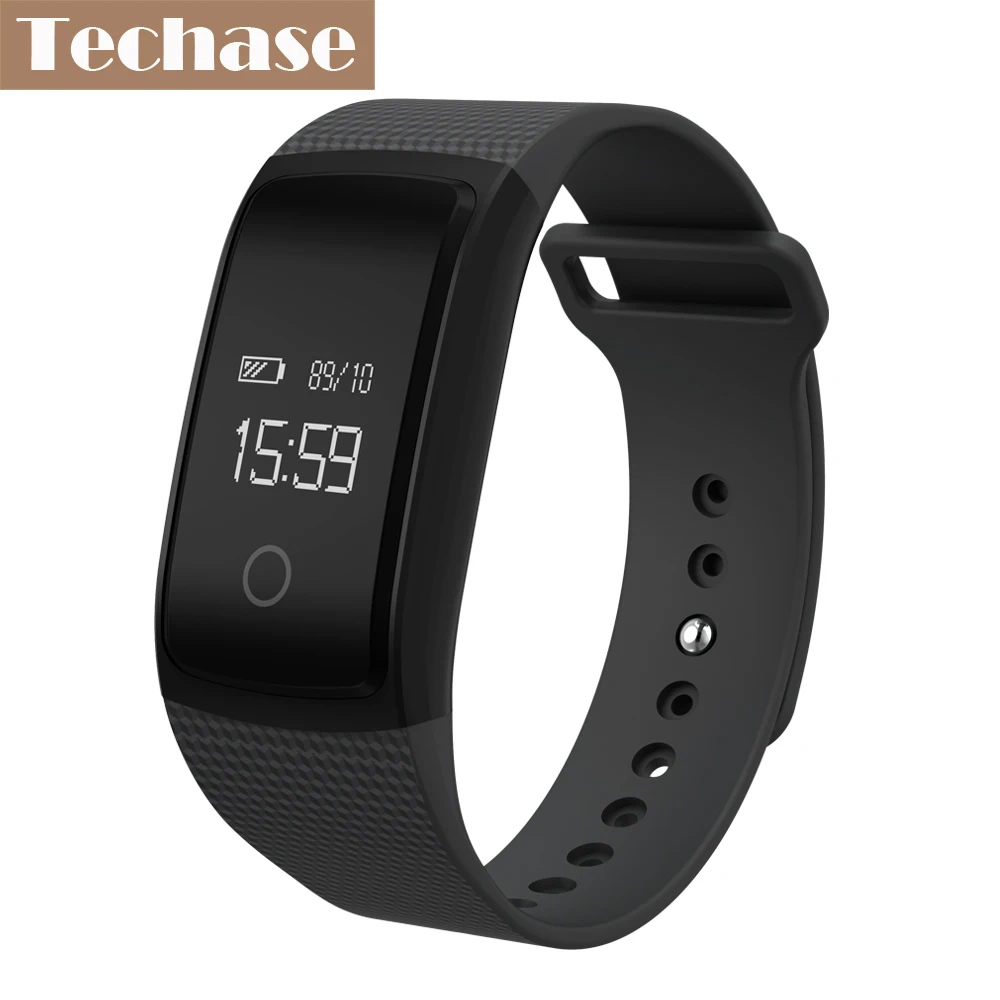 Techase Smart Bracelet Waterproof Fitness Tracker Cicret Heart Rate