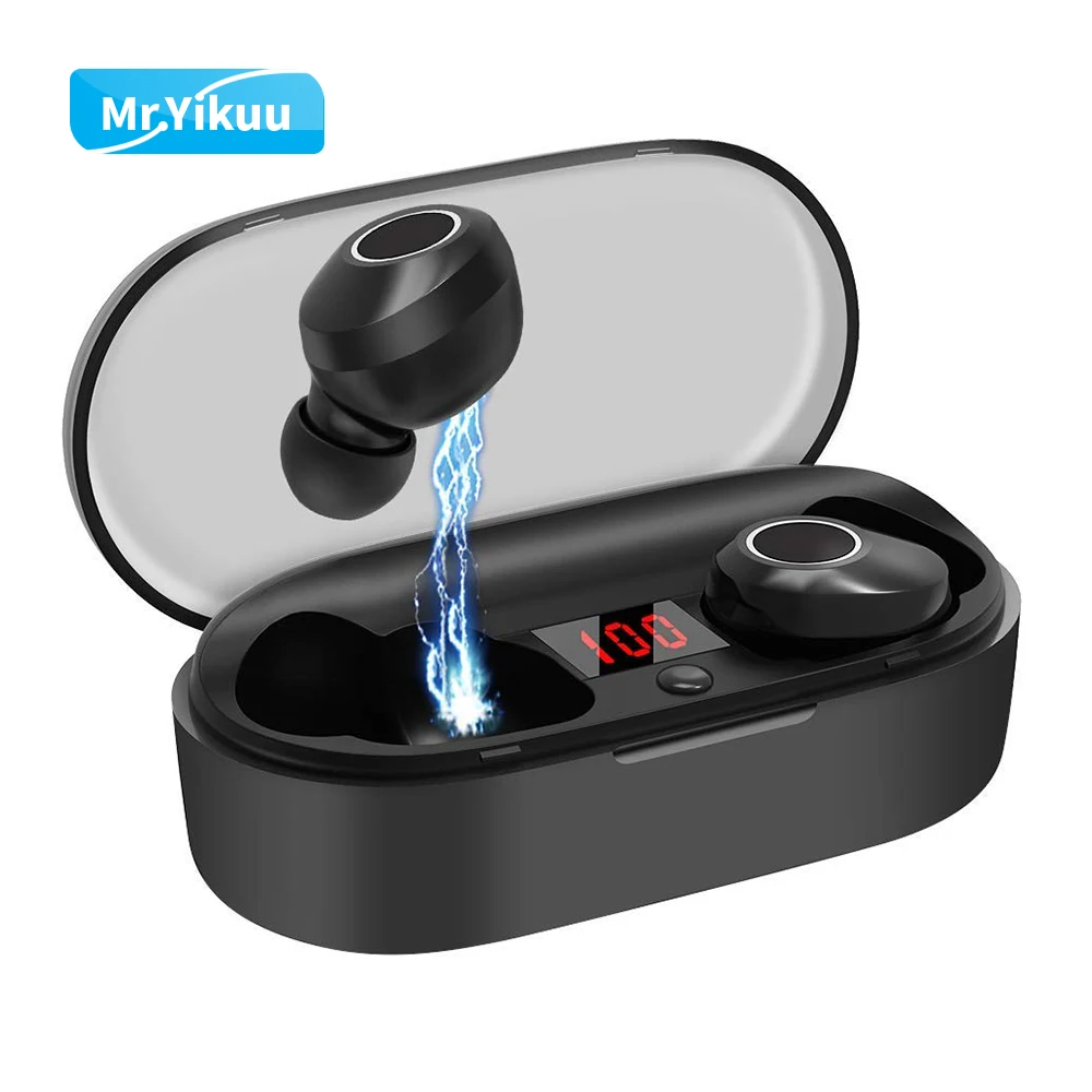 

True Wireless Earbuds Latest Bluetooth 5.0 Mini in Ear Headphones 3D Stereo Sound Built in Microphone For iPhone Samsung Xiaomi