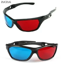 Zuczug novo quadro preto universal 3d plástico óculos/oculos/vermelho azul cyan 3d vidro anaglyph 3d filme jogo dvd visão/cinema