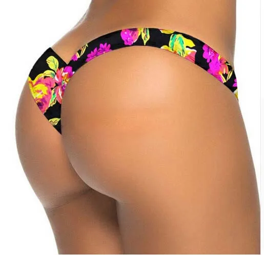 Wholesale Sexy Women Bikini Brazilian Cheeky Bottom Thong V Swimwear Swimsuit Panties Briefs  Bikini Panties cheeky Swim Trunks high leg bikini set