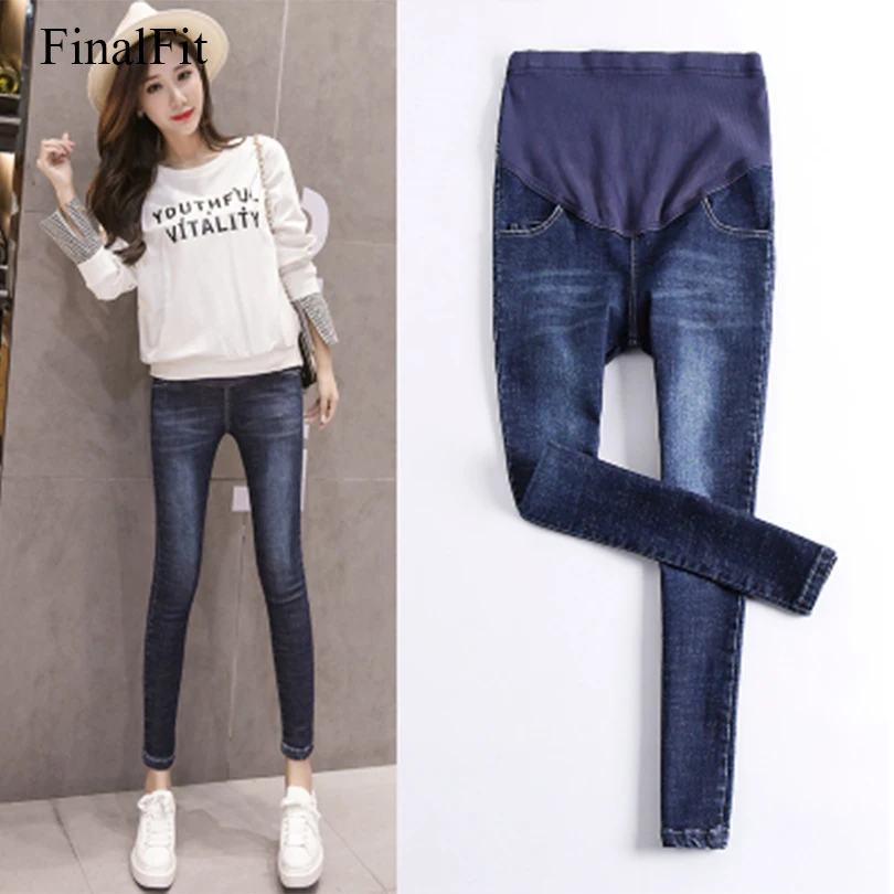 

Maternity Denim Jeans Pregnant Women Blue Black Cotton Jeans 2018 New Autum Winter Pregnancy Jeans