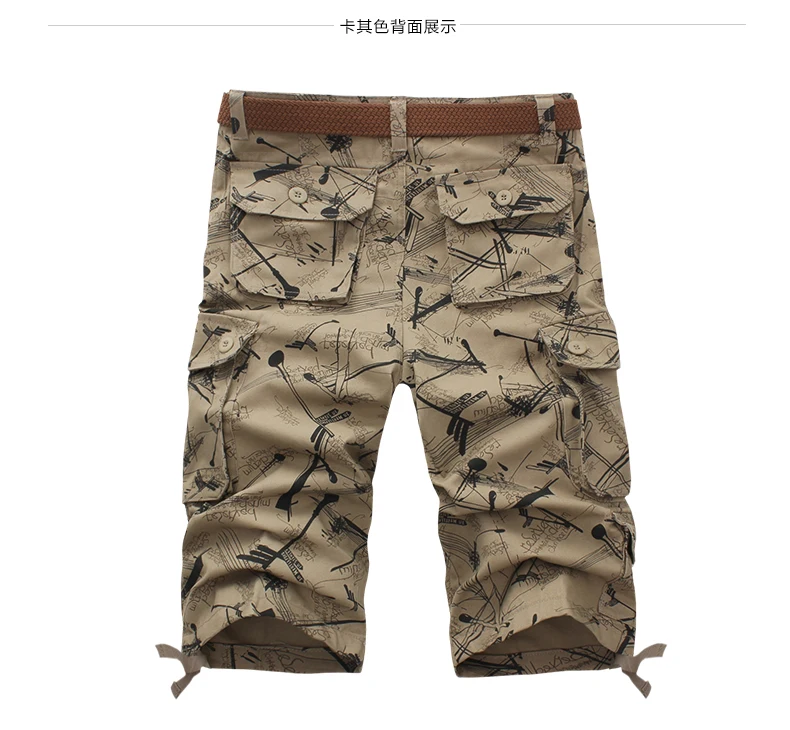 Хлопковые камуфляжные шорты Для мужчин s военные Стиль Рубашки домашние Для мужчин Пляжные шорты новая мода Одежда в стиле хип-хоп бермуды