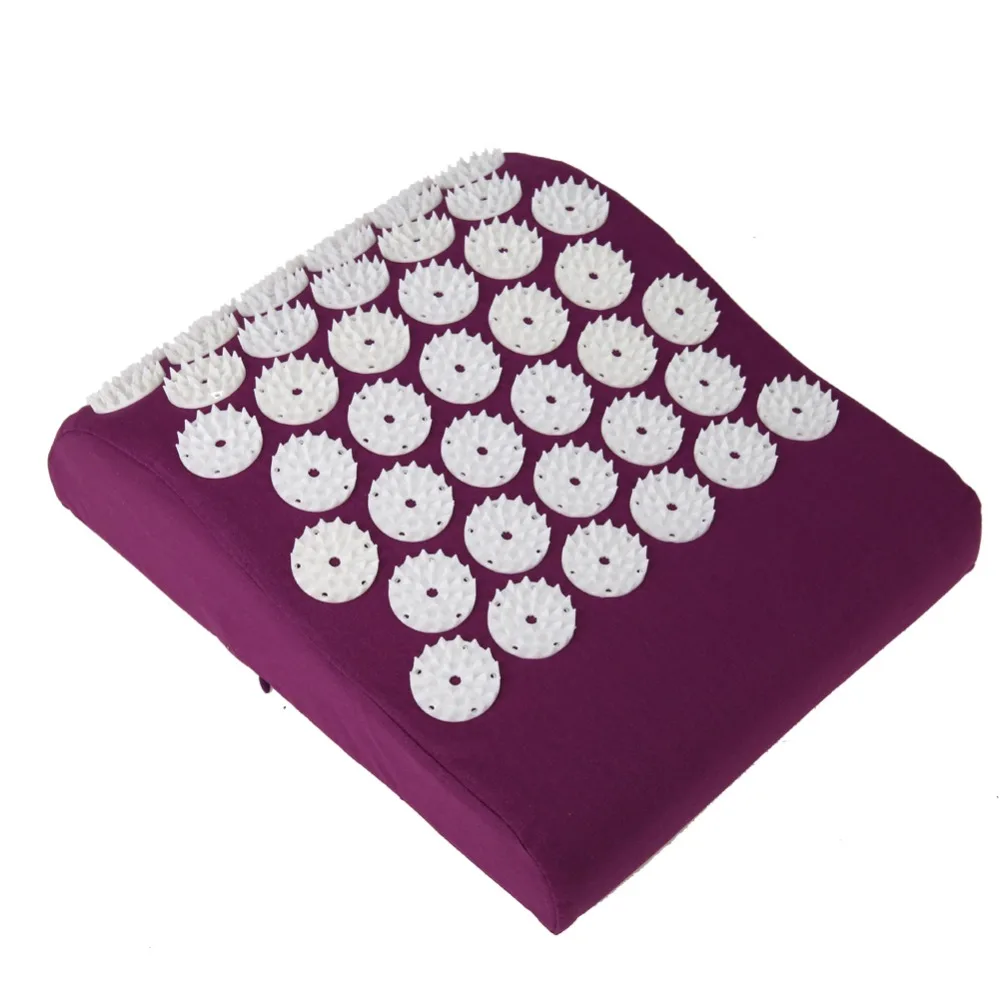 Дизайн, подушка для иглоукалывания, акупрессура, шеи, головы, боли, снятия стресса, массажная подушка, шип, подушка для йоги - Цвет: purple