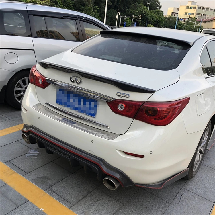 Для Infiniti Q50 спойлер- Infiniti Q50 Spoile Высокое качество углеродного волокна заднего крыла задний спойлер