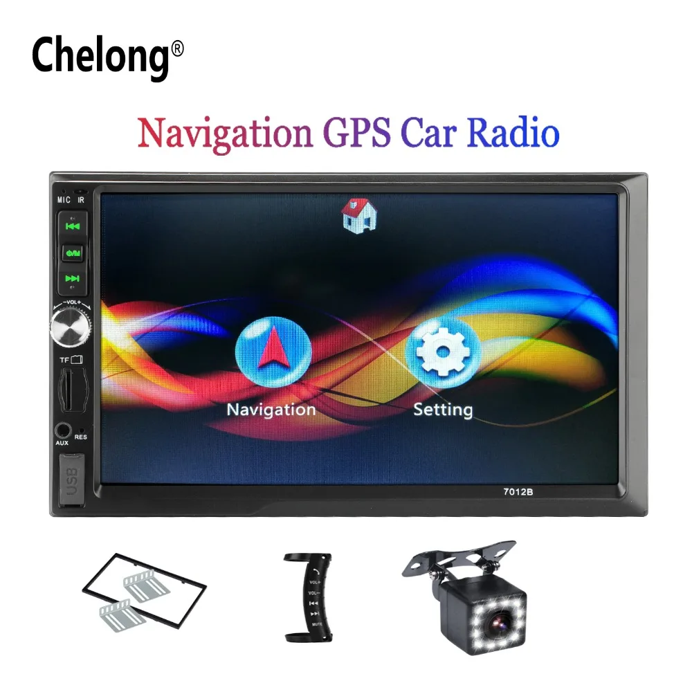 

GPS Navigation MP5 Car Player 2 Din 7'' HD FM Mirror Link Audio Bluetooth Stereo Radio USB Auto Electronics Autoradio 7012G