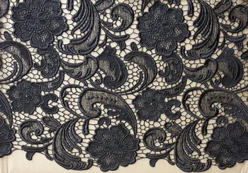 

black lace fabric, crocheted lace fabric 1yard