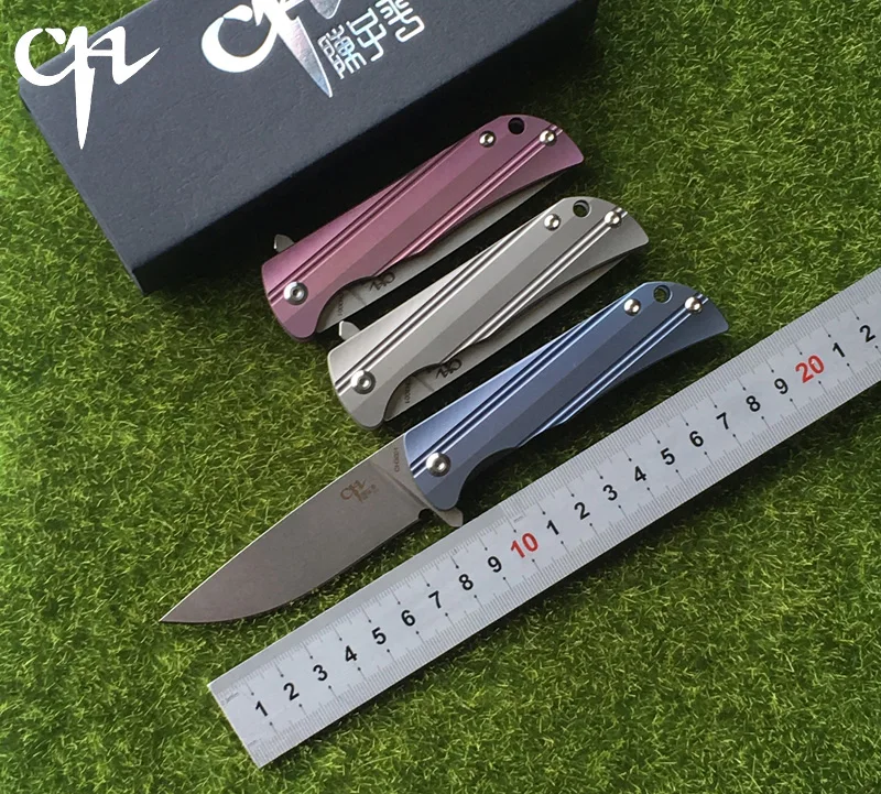 CH3001 original design Flipper folding knife AUS-8 Blade ball bearings TC4 Titanium handle camping fruit pocket outdoor EDC tool CH3001 original design Flipper folding knife AUS-8 Blade ball bearings TC4 Titanium handle camping fruit pocket outdoor EDC tool