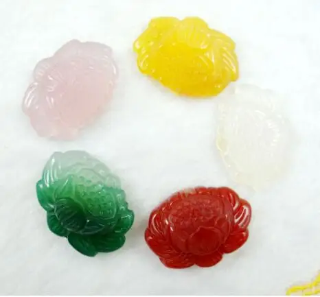 Натуральный камень Rood geel groene Chalcedoon agaat ручной gesneden lotus кулон для изготовления