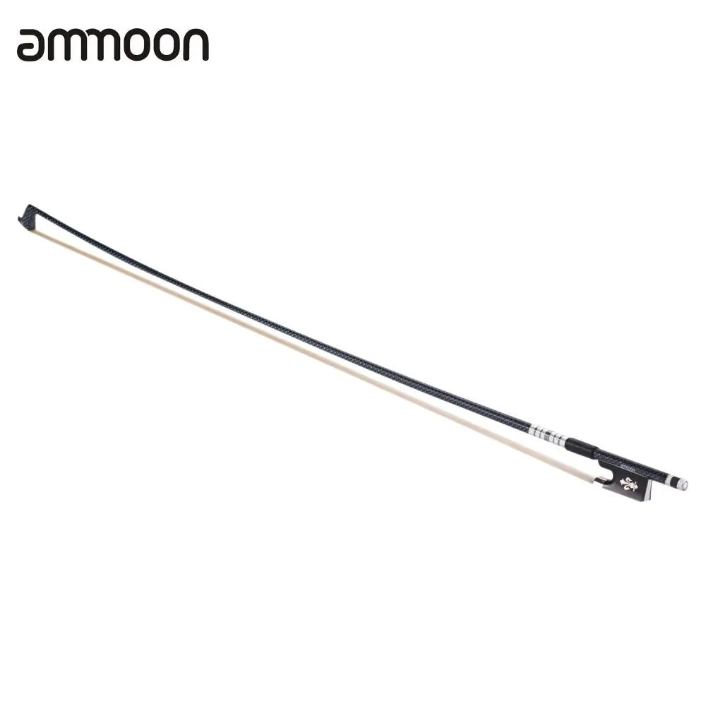 Ammoon хорошо сбалансированный 4/4 Скрипка лук Плетеный углеродное волокно круглая