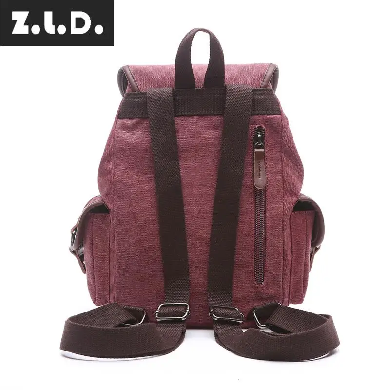 Лидер продаж новый трендовый женский холщовый рюкзак Z.L.D. однотонные