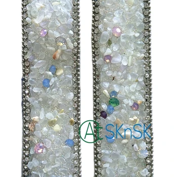 

1Meter/Lot 3.5cm*50cm Rhinestone Beads Lace Ribbons Vintage Lace Trim for DIY Decorative Clothing Belt Sew-on Handmade Patchwork