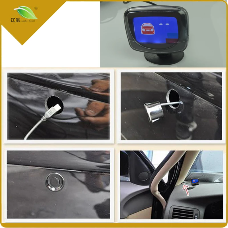 Light heart Auto Parktronic LCD Parking Sensor With 8 Sensors Reverse Backup Car Parking