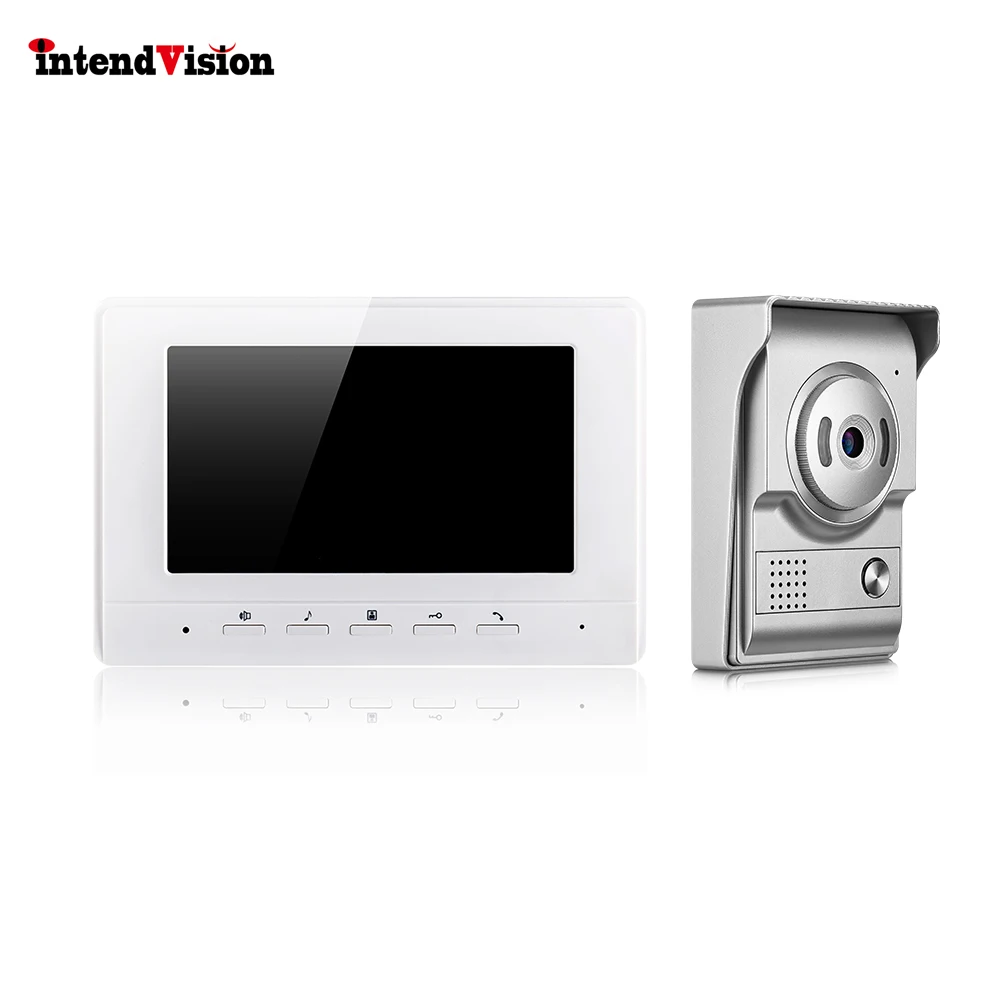 

Intendvision 7inch Video Intercom Color Wired Intercom with 700TVL Cmos Waterproof Outdoor Doorbell Camera IDV70HL