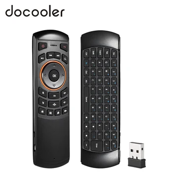 

Docooler 2.4GHz Mini Wireless QWERTY Keyboard Air Mouse Handheld Remote Control 6 Gxes Gyroscope for Mini PC TV Box Air Mouse