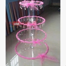 4 слоя круглые прозрачные торт полки Круглый Четыре двойной сахар полка дисплея Marca дракон свадебный торт ко дню рождения