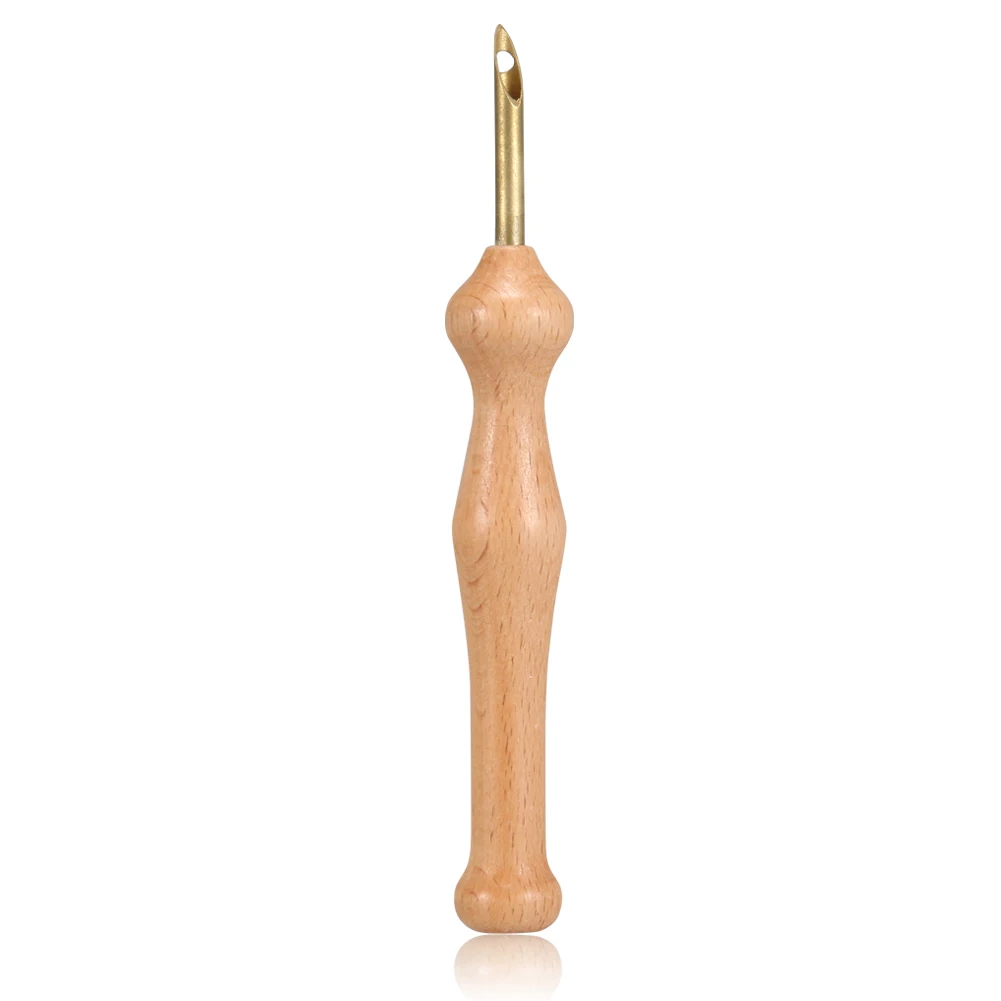 

Magic Embroidery Pen Punch Needle Felting Threader Set Wooden Handle Table Cloths Craft Tools DIY Sewing Dropshipping FAS