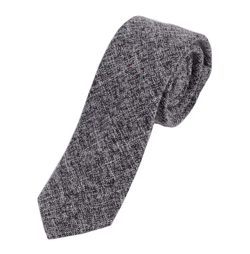 GUSLESON Твердые Хлопок Тонкий галстук мода 6 см галстуки для мужчин свадьба галстук тощий полосатые Corbatas партия Gravatas шеи галстук - Цвет: 11