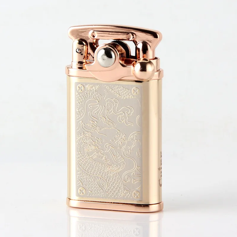 

CHIEF Retro pattern Gas Cigarette Lighter Cigarettes Kerosene Flint Petrol Vintage Gasoline Lighter Oil Petrol Refillable