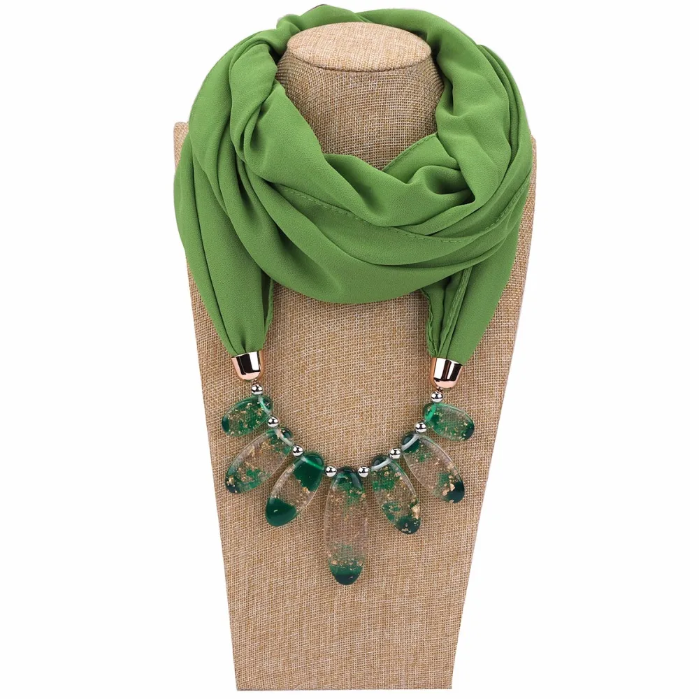 Дизайн, шарф, ожерелье для женщин, модное 11 цветов, массивное ожерелье, шарф для женщин, мусульманский платок, Женские Ювелирные изделия